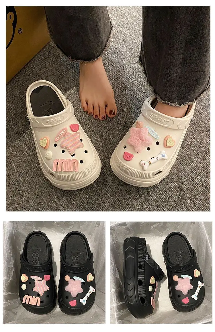 2024 Women's Pink Clogs with Cute Decor — feature 16