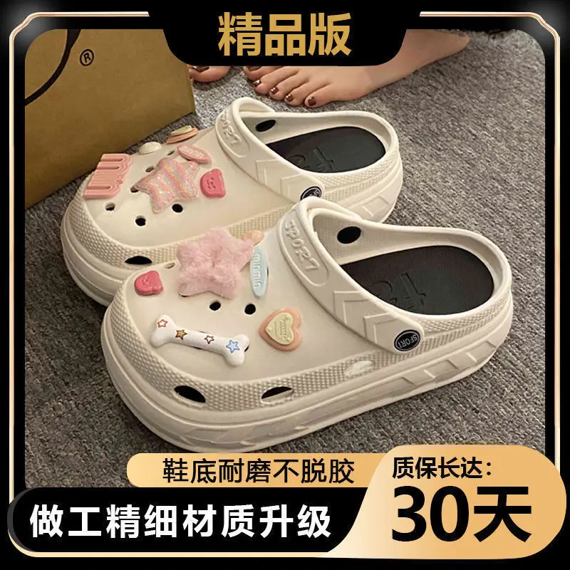2024 Women's Pink Clogs with Cute Decor - Image 2