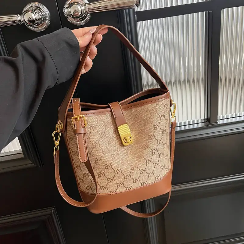 Cross-Border Brown Monogram Shoulder Bag for Women - Image 3