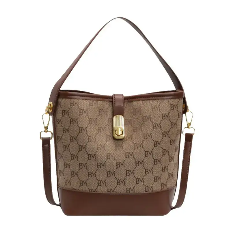 Cross-Border Brown Monogram Shoulder Bag for Women - Image 6