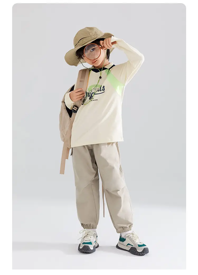 QQduck Boys Long Sleeve T-Shirt Green Blue Medium Large — feature 13