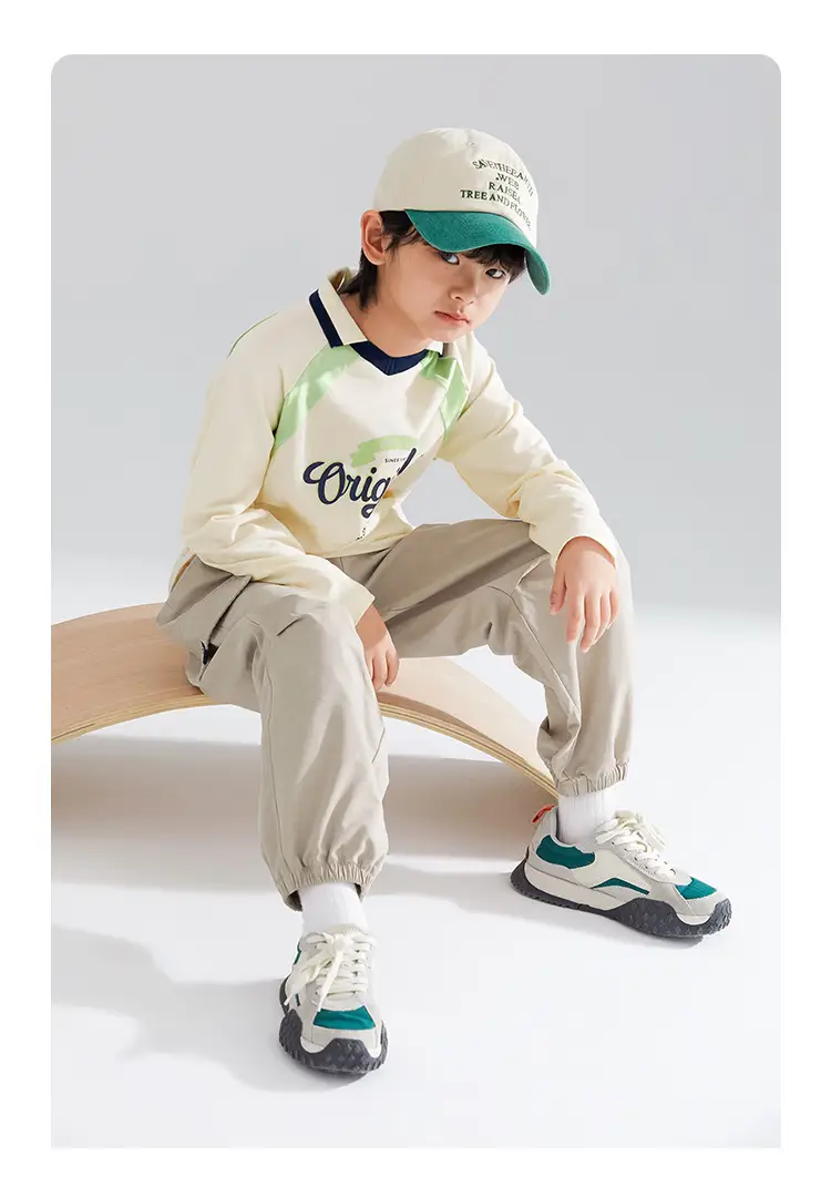 QQduck Boys Long Sleeve T-Shirt Green Blue Medium Large — feature 15