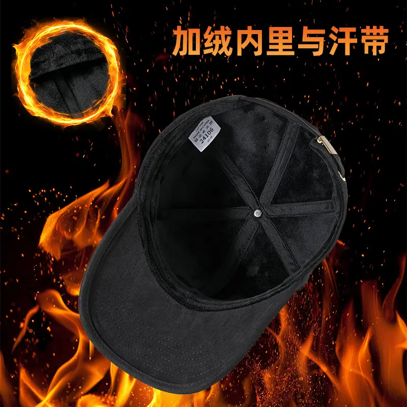 Warm Wool Baseball Caps for Men Winter Outdoor Riding - Image 8