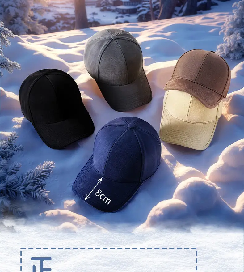 Warm Wool Baseball Caps for Men Winter Outdoor Riding — feature 15