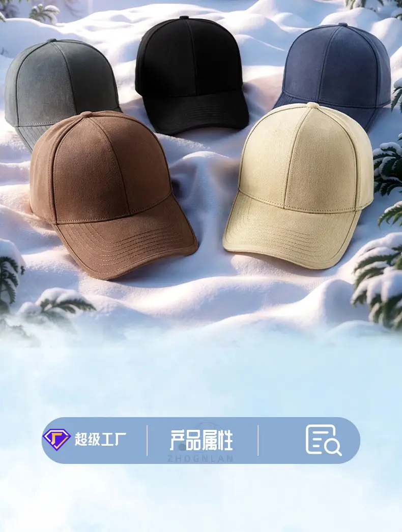 Warm Wool Baseball Caps for Men Winter Outdoor Riding — feature 25