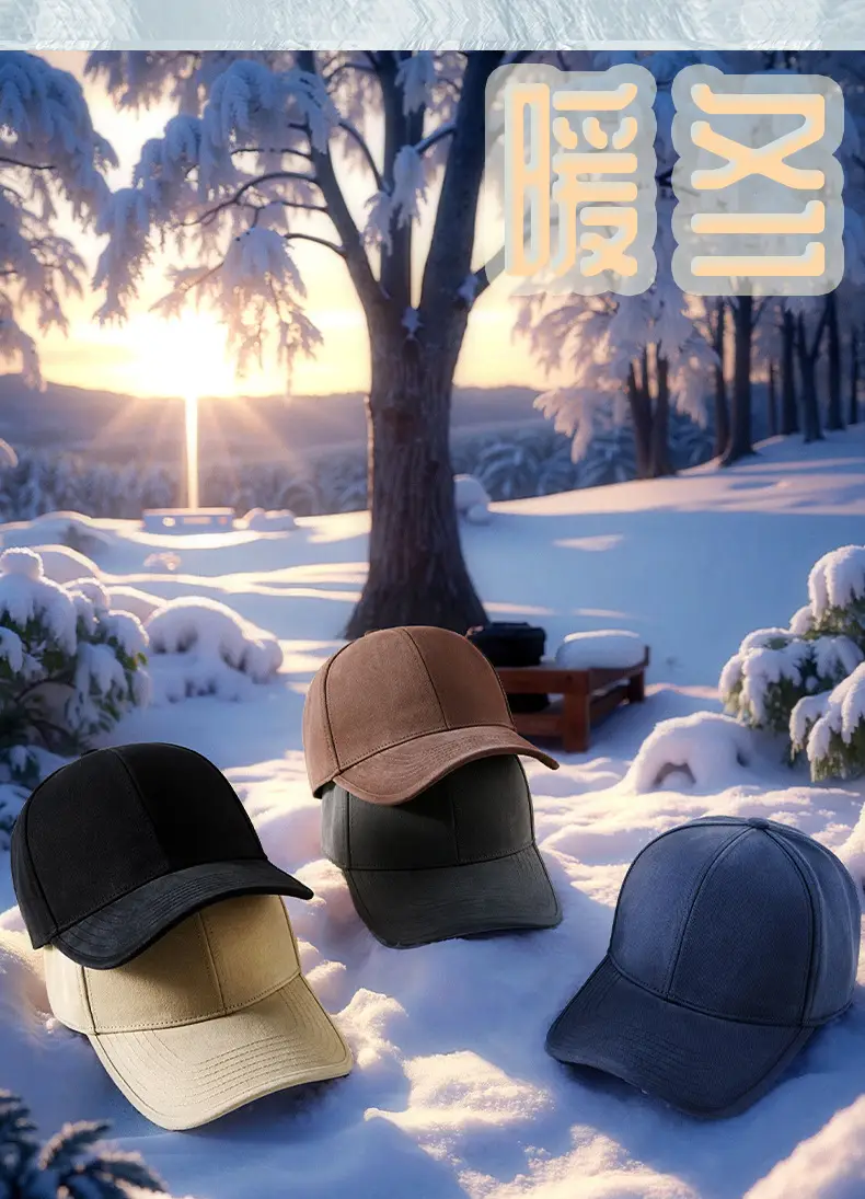 Warm Wool Baseball Caps for Men Winter Outdoor Riding — feature 7