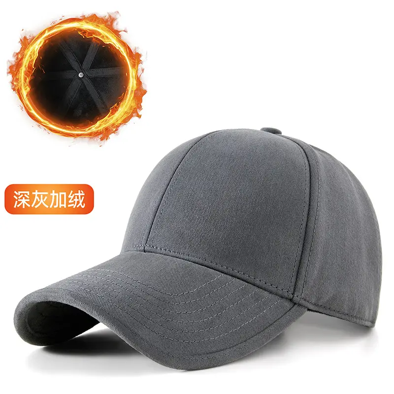 Warm Wool Baseball Caps for Men Winter Outdoor Riding - Image 3