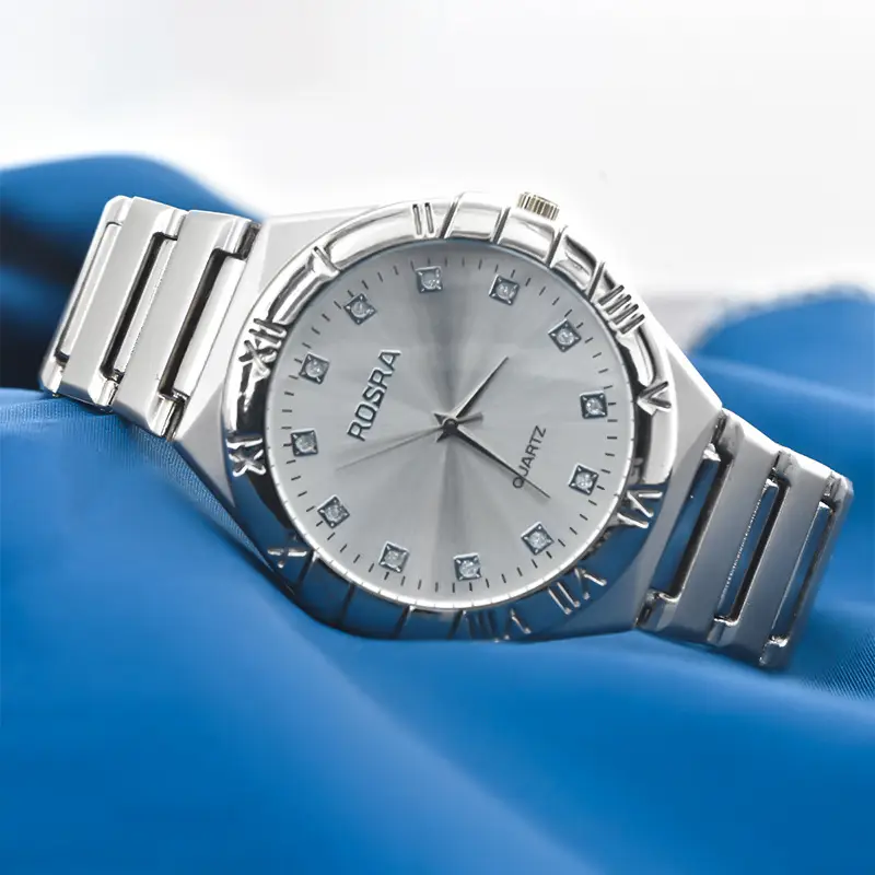 Men's Steel Band Quartz Watch Silver Dial - Image 12