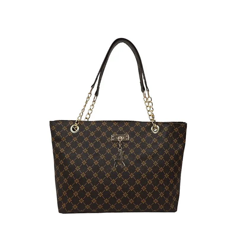 Retro Chain Print Women's Large Capacity Bag - Image 9