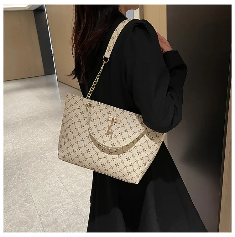 Retro Chain Print Women's Large Capacity Bag — feature 16