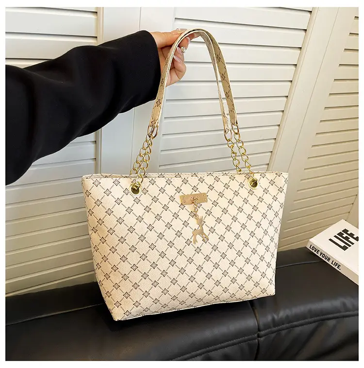 Retro Chain Print Women's Large Capacity Bag — feature 22