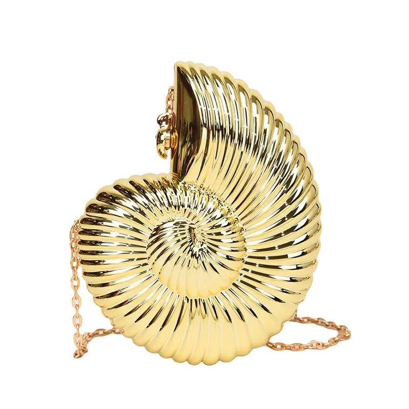 Gold Shell Crossbody Bag for Women 2024 - Image 3