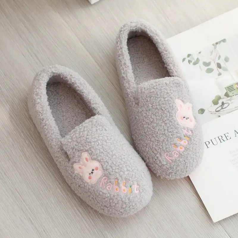 Moon shoes autumn and winter thick teddy velvet bag with cotton slippers home postpartum non-slip maternal soft bottom floor shoes wholesale
