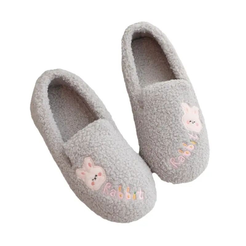Moon shoes autumn and winter thick teddy velvet bag with cotton slippers home postpartum non-slip maternal soft bottom floor shoes wholesale