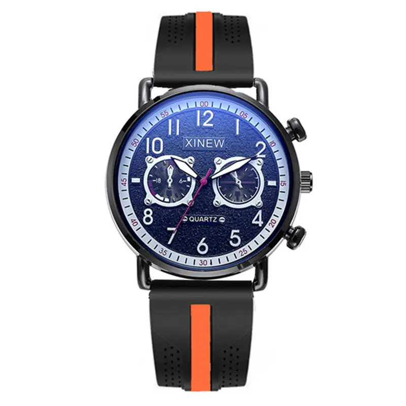 Men Xinew Blue Silicone Quartz Watch - Image 13