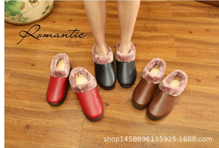 2026 New Winter Old Beijing Cloth Shoes for Women, Thickened Waterproof Cotton Boots with Leather Surface, Casual Shoes for Middle-Aged and Elderly Mothers β feature 14