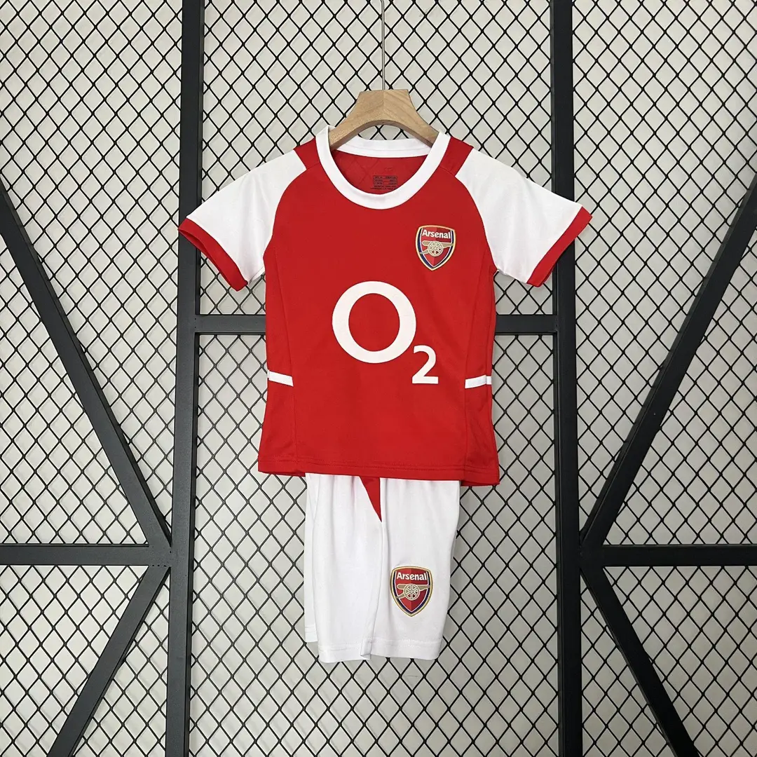 Vintage Football Clothes Children's Wear Brazil Barcelona Santos Man Arsenal Real Madrid AC Short Sleeve suit Club Jersey