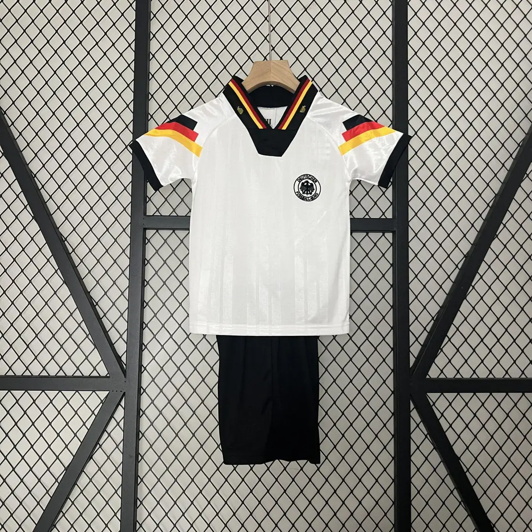 Vintage Football Clothes Children's Wear Brazil Barcelona Santos Man Arsenal Real Madrid AC Short Sleeve suit Club Jersey