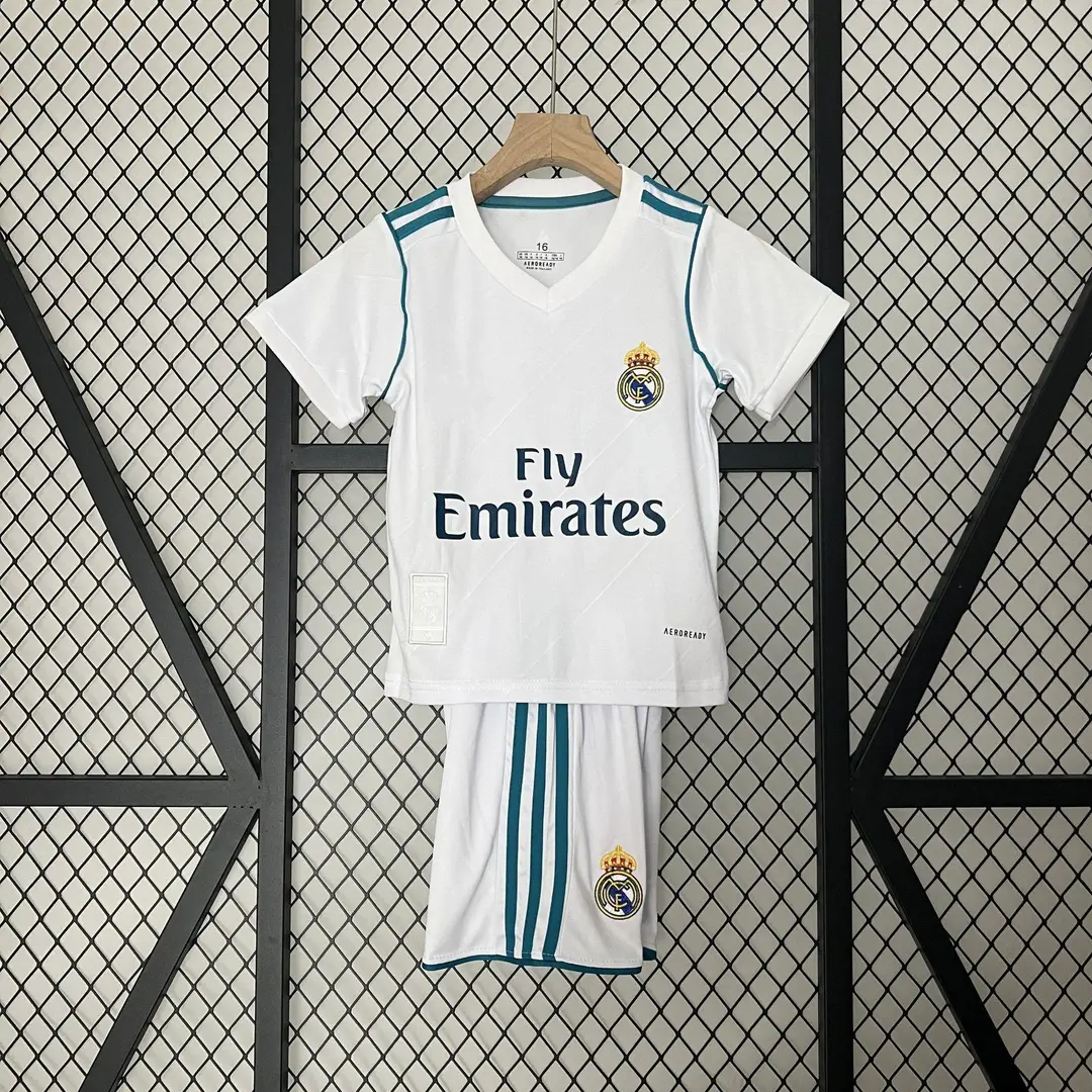 Vintage Football Clothes Children's Wear Brazil Barcelona Santos Man Arsenal Real Madrid AC Short Sleeve suit Club Jersey