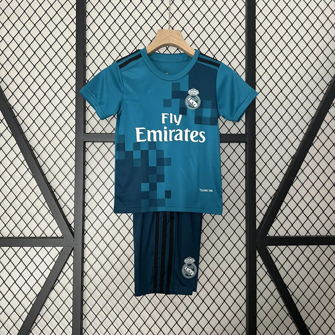 Vintage Football Clothes Children's Wear Brazil Barcelona Santos Man Arsenal Real Madrid AC Short Sleeve suit Club Jersey