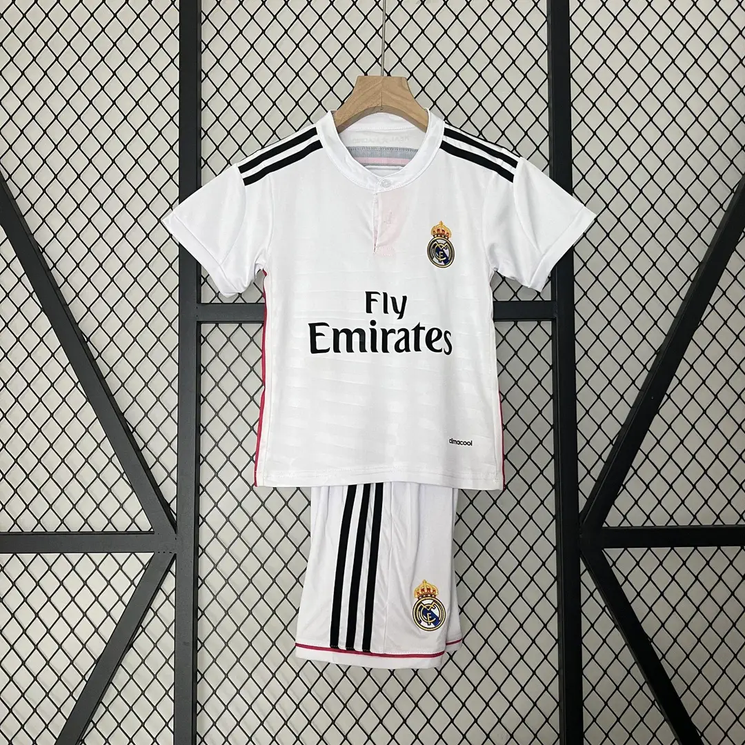 Vintage Football Clothes Children's Wear Brazil Barcelona Santos Man Arsenal Real Madrid AC Short Sleeve suit Club Jersey
