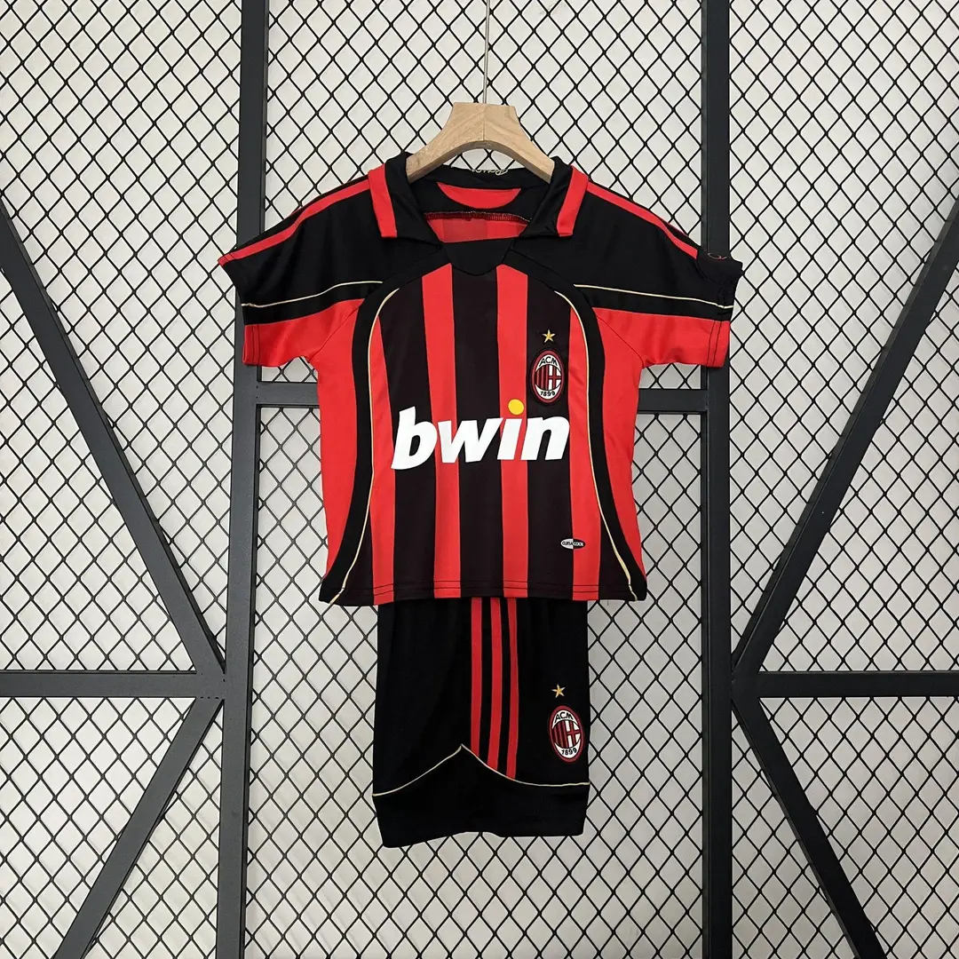 Vintage Football Clothes Children's Wear Brazil Barcelona Santos Man Arsenal Real Madrid AC Short Sleeve suit Club Jersey