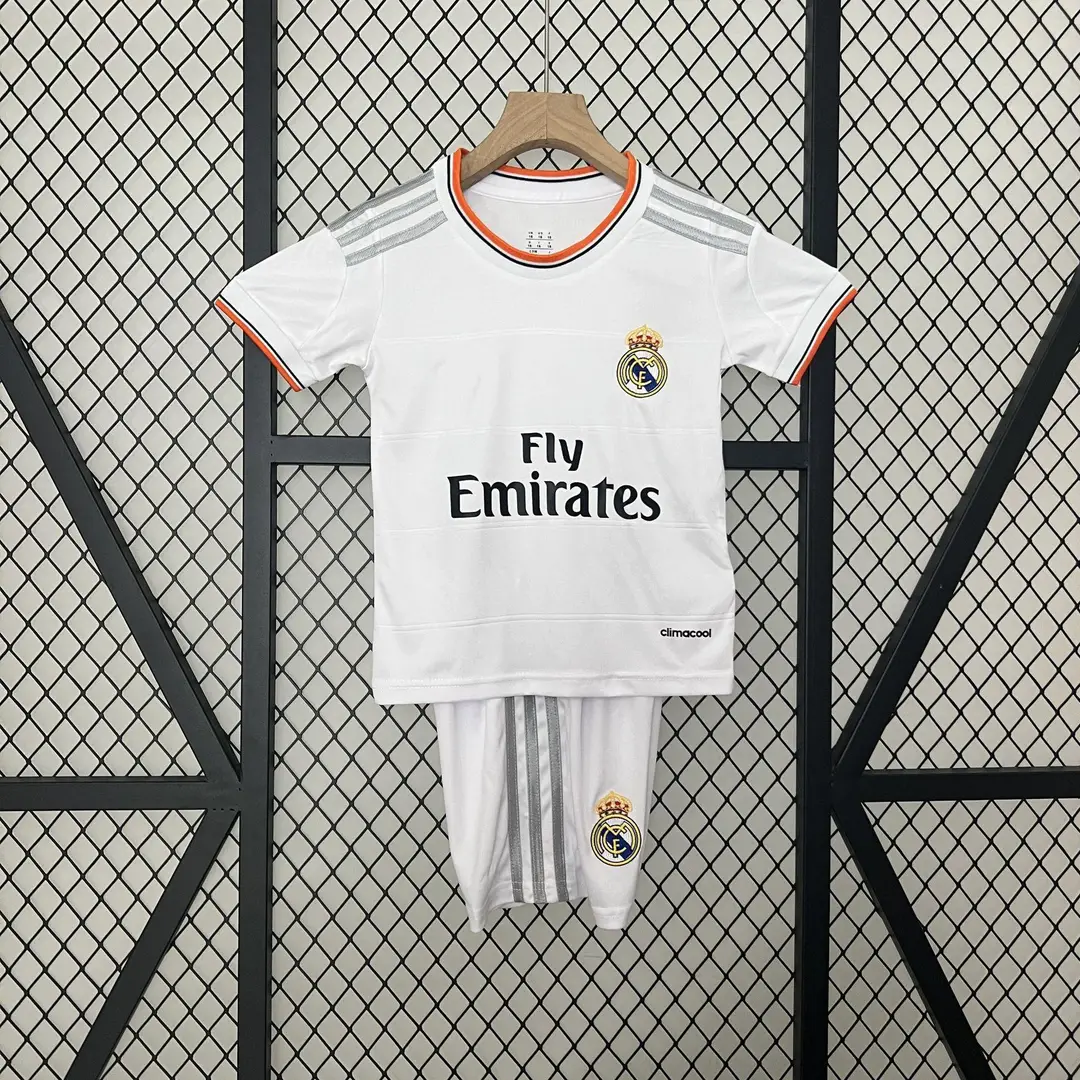 Vintage Football Clothes Children's Wear Brazil Barcelona Santos Man Arsenal Real Madrid AC Short Sleeve suit Club Jersey
