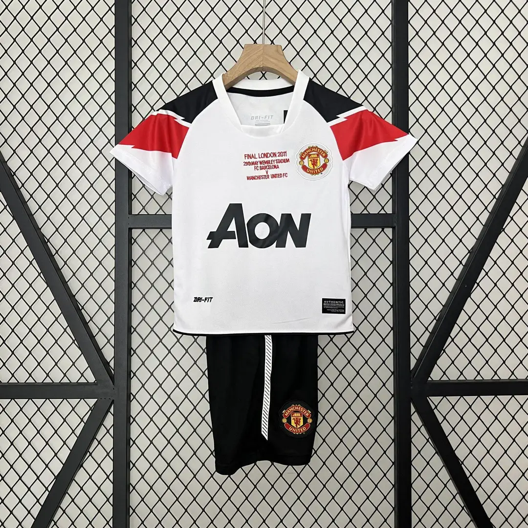 Vintage Football Clothes Children's Wear Brazil Barcelona Santos Man Arsenal Real Madrid AC Short Sleeve suit Club Jersey