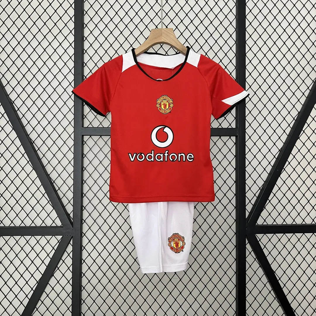 Vintage Football Clothes Children's Wear Brazil Barcelona Santos Man Arsenal Real Madrid AC Short Sleeve suit Club Jersey
