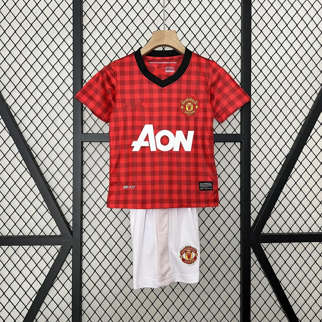 Vintage Football Clothes Children's Wear Brazil Barcelona Santos Man Arsenal Real Madrid AC Short Sleeve suit Club Jersey