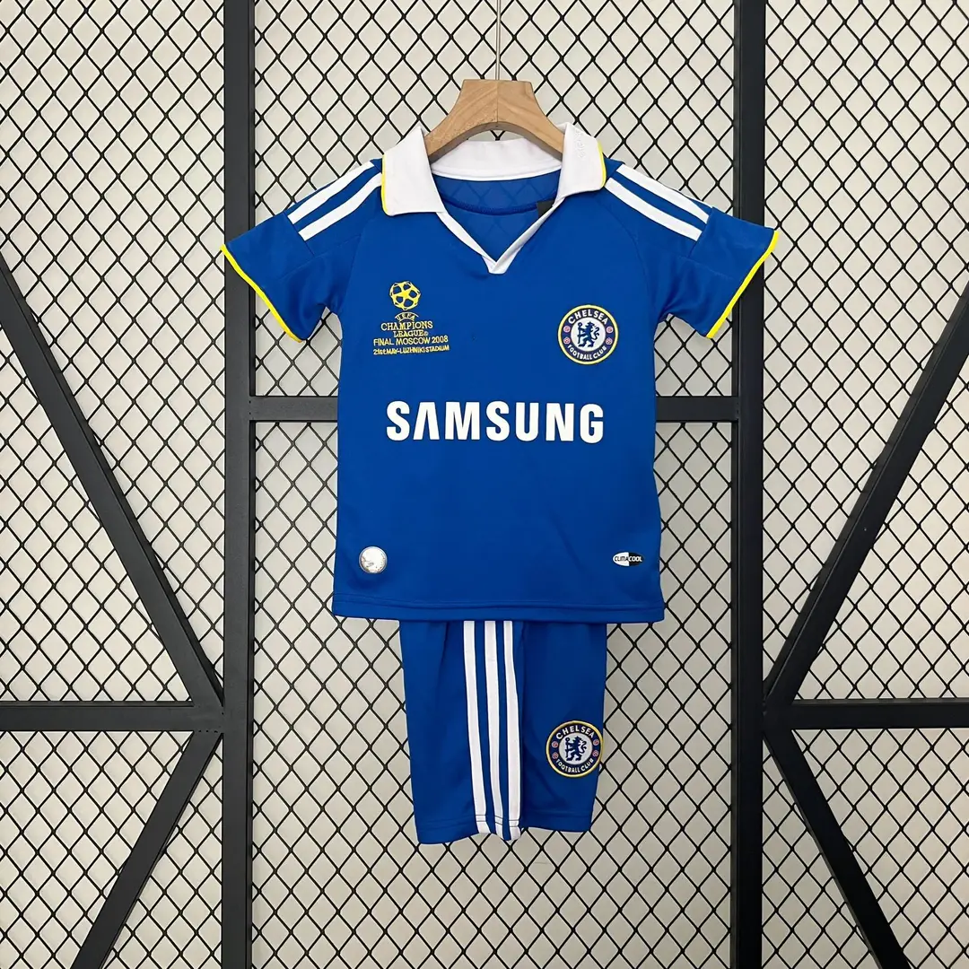Vintage Football Clothes Children's Wear Brazil Barcelona Santos Man Arsenal Real Madrid AC Short Sleeve suit Club Jersey
