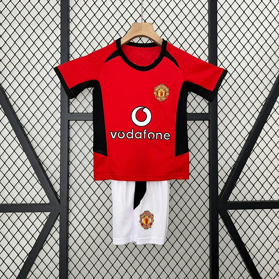 Vintage Football Clothes Children's Wear Brazil Barcelona Santos Man Arsenal Real Madrid AC Short Sleeve suit Club Jersey