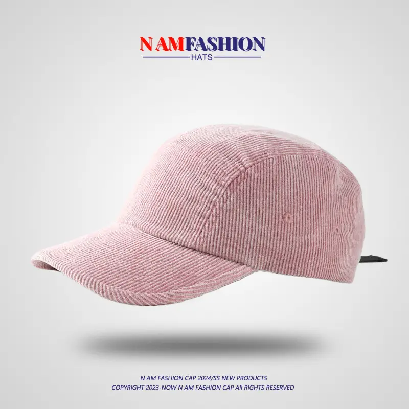 Women Pink Corduroy Winter Cap Baseball Hat — feature 16