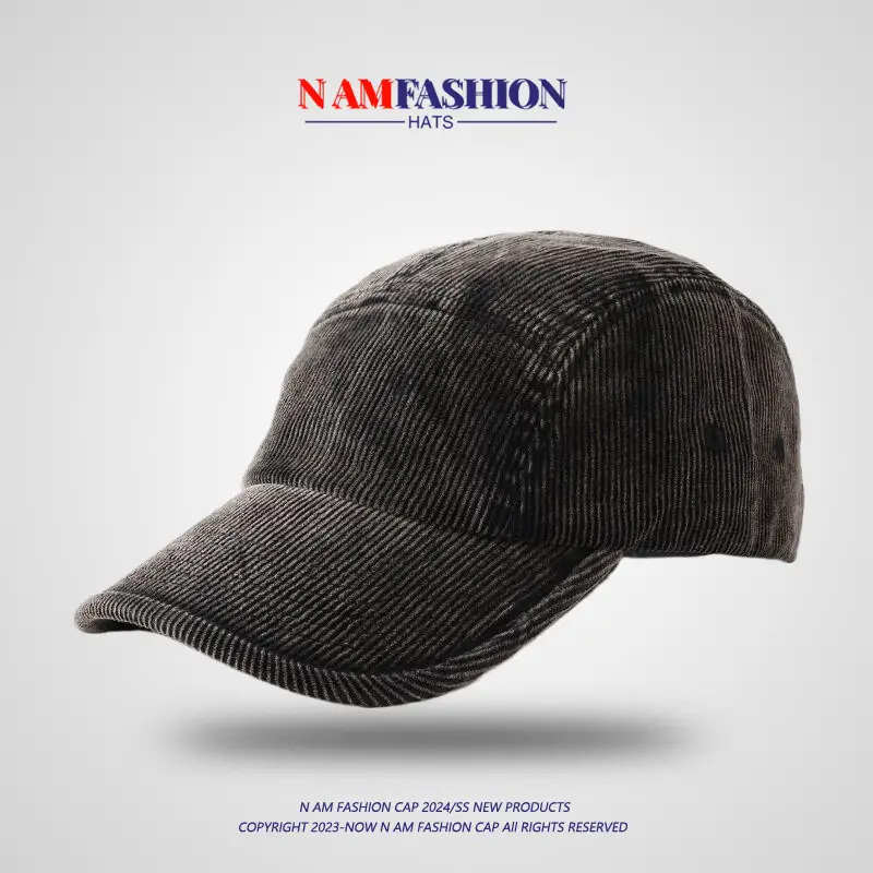 Women Pink Corduroy Winter Cap Baseball Hat - Image 2