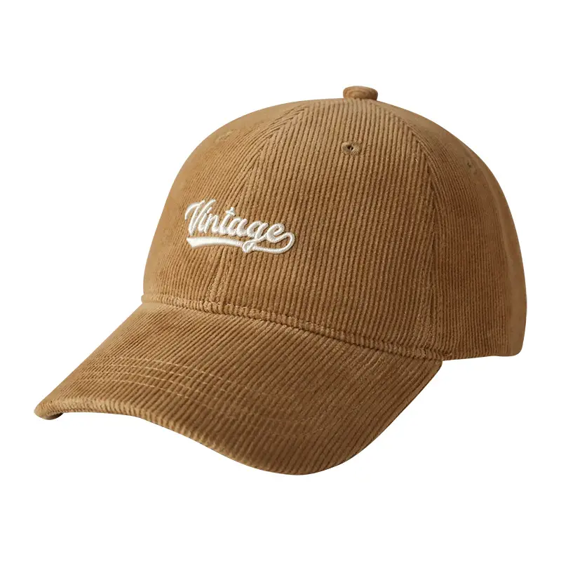 Korean Style Letter Embroidered Warm Corduroy Cap - Image 15