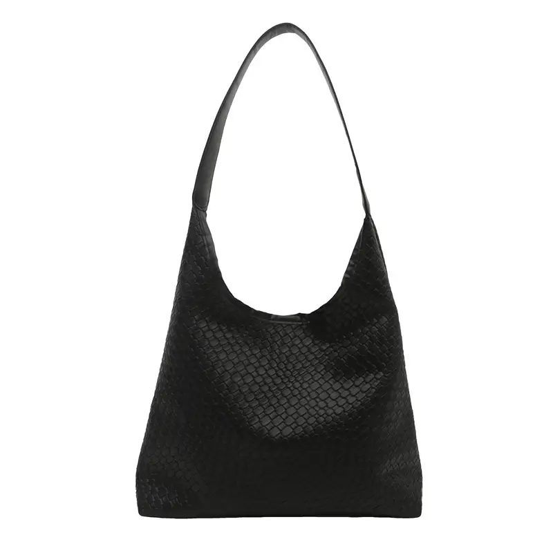 Black High-End Shoulder Bag for Women Large Capacity - Image 9