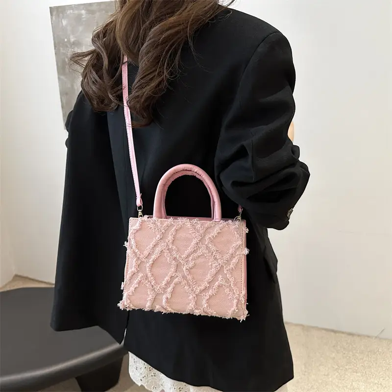 2025 Trendy White Square Satchel Bag with Detachable Strap - Image 7