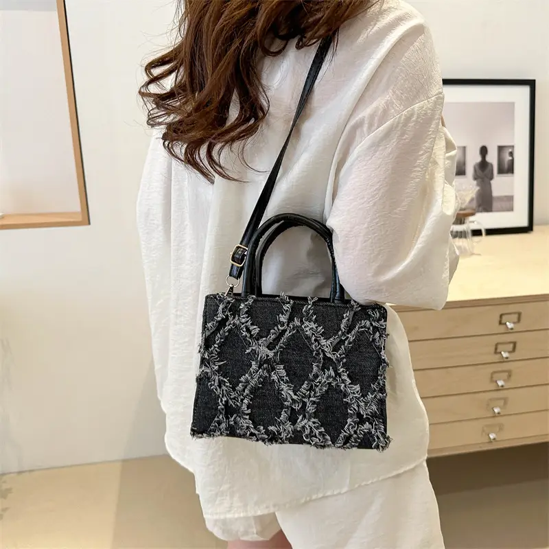 2025 Trendy White Square Satchel Bag with Detachable Strap - Image 8