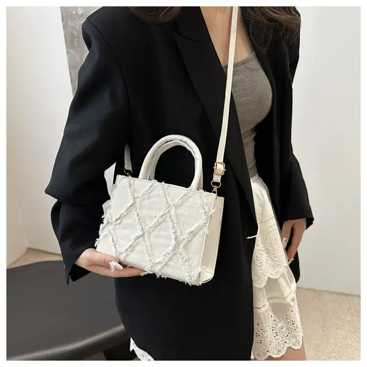2025 Trendy White Square Satchel Bag with Detachable Strap — feature 8