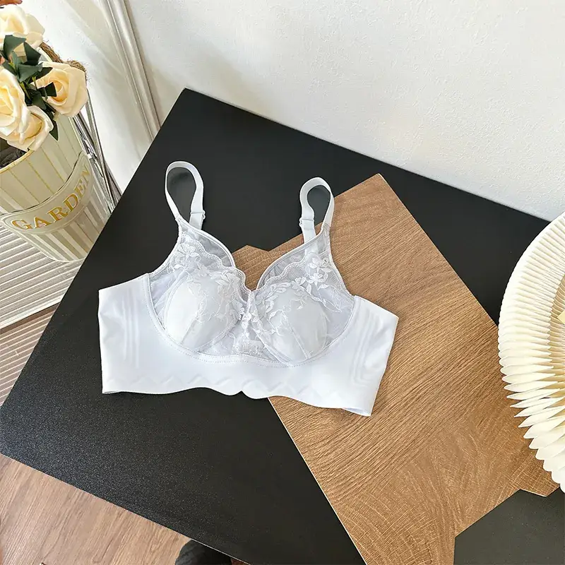 Ultra-Thin Lace Cup Underwear Women's Rabbit Ears Crystal Cup