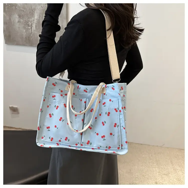 Japanese Ins Niche Design Large Capacity Student Women's Shoulder Hand Bag Mends Bag Canvas Tote Bag — feature 15