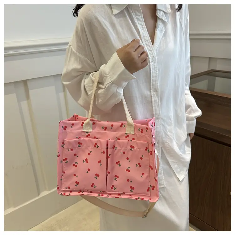 Japanese Ins Niche Design Large Capacity Student Women's Shoulder Hand Bag Mends Bag Canvas Tote Bag — feature 16