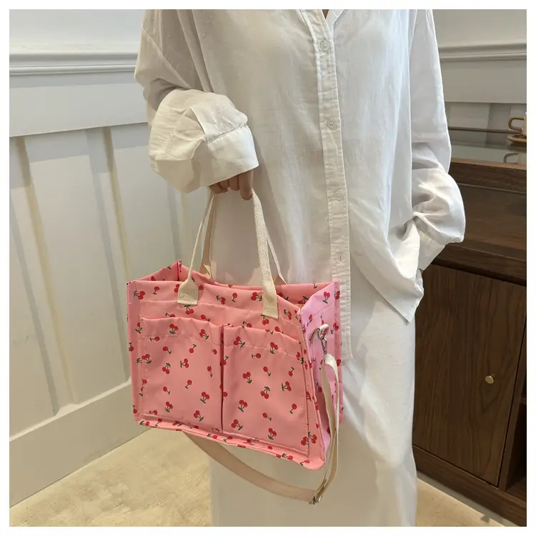 Japanese Ins Niche Design Large Capacity Student Women's Shoulder Hand Bag Mends Bag Canvas Tote Bag — feature 18