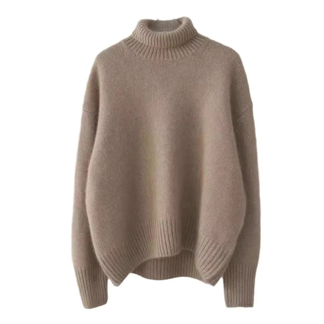 European Sweater 2025 Autumn and Winter New High Collar Loose Versatile Knitted Pullover Lazy Style Inner Wear Outer Bottoming Shirt