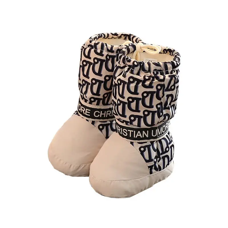 Baby Winter Shoes White Cotton Warm Anti-Slip 3-6M