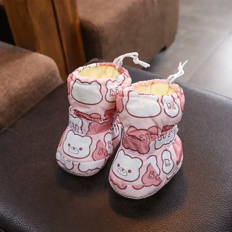 Baby Winter Shoes White Cotton Warm Anti-Slip 3-6M