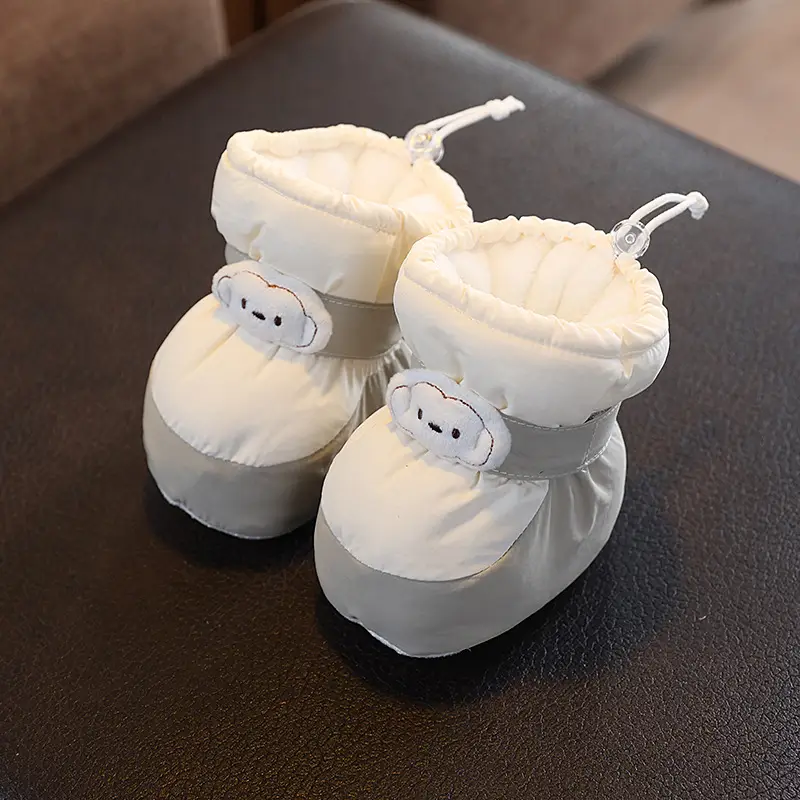 Baby Winter Shoes White Cotton Warm Anti-Slip 3-6M