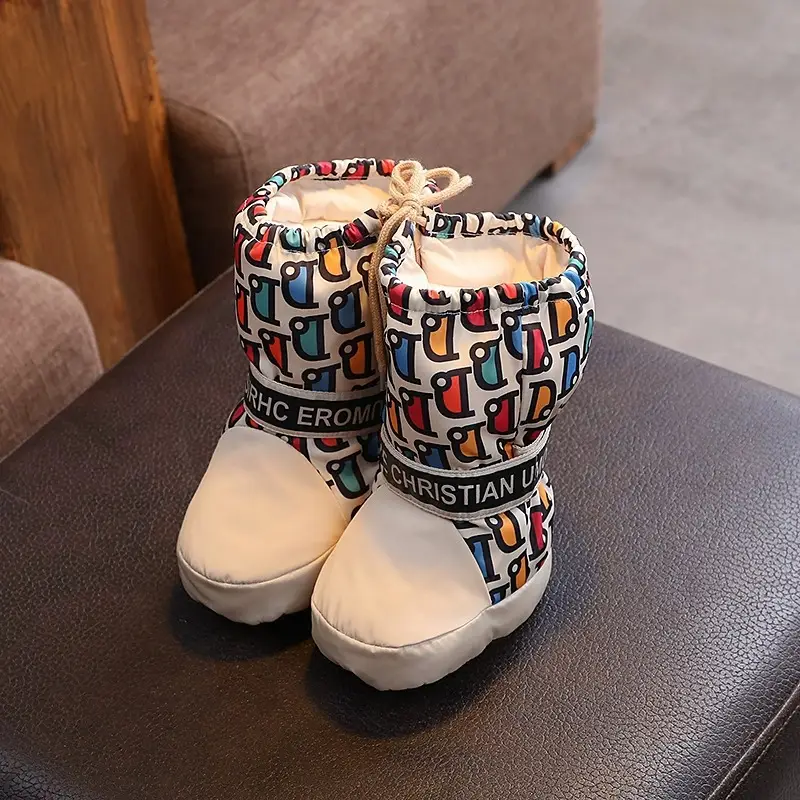 Baby Winter Shoes White Cotton Warm Anti-Slip 3-6M