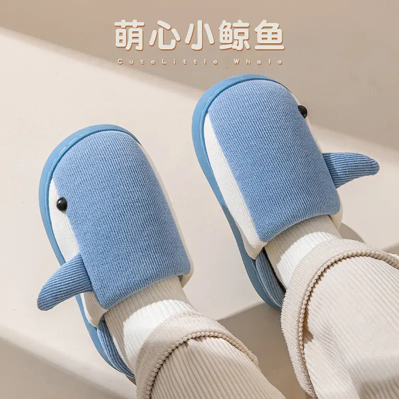 Children's Cotton Slippers Autumn and Winter Boys' and Girls' Home Indoor Cotton Slippers Non-slip Soft Bottom Middle and Big Children's Knitted Cotton Slippers