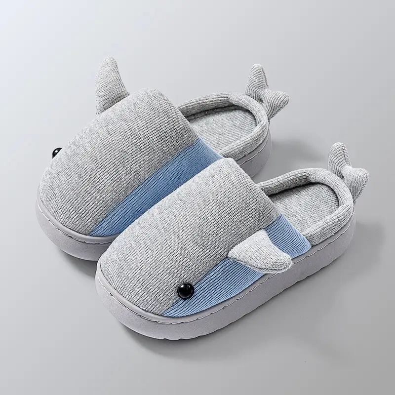 Children's Cotton Slippers Autumn and Winter Boys' and Girls' Home Indoor Cotton Slippers Non-slip Soft Bottom Middle and Big Children's Knitted Cotton Slippers